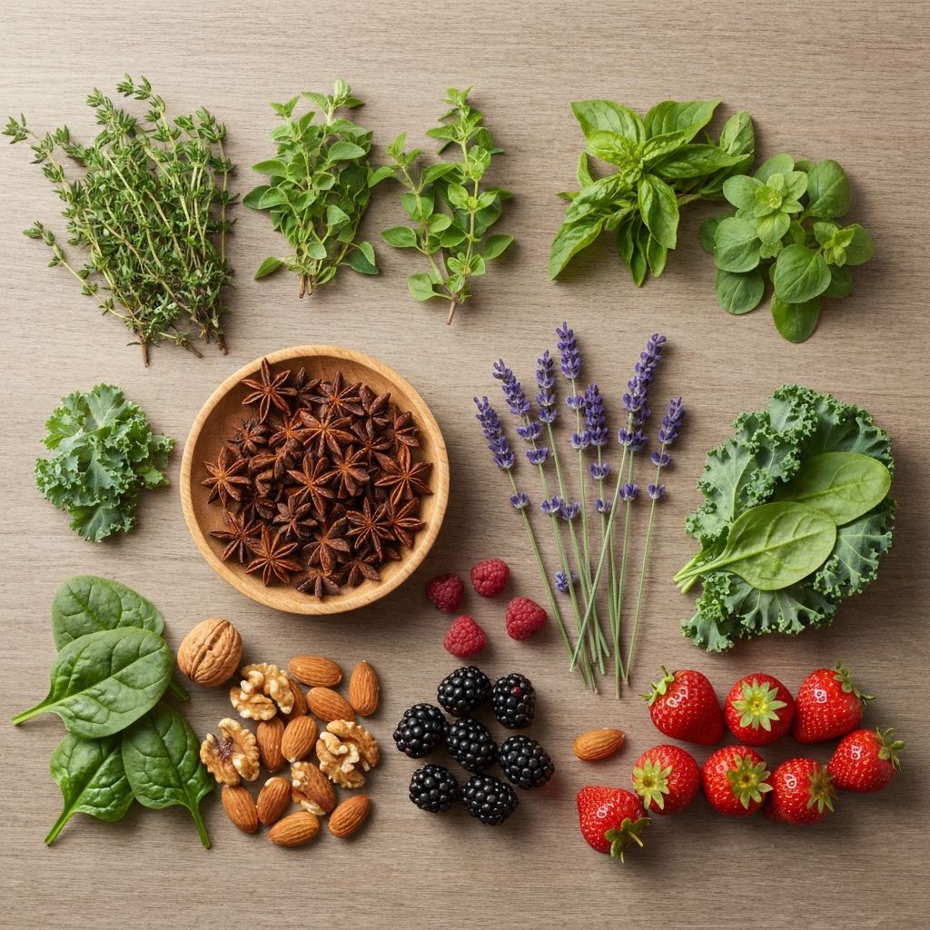 Fresh natural ingredients and botanicals