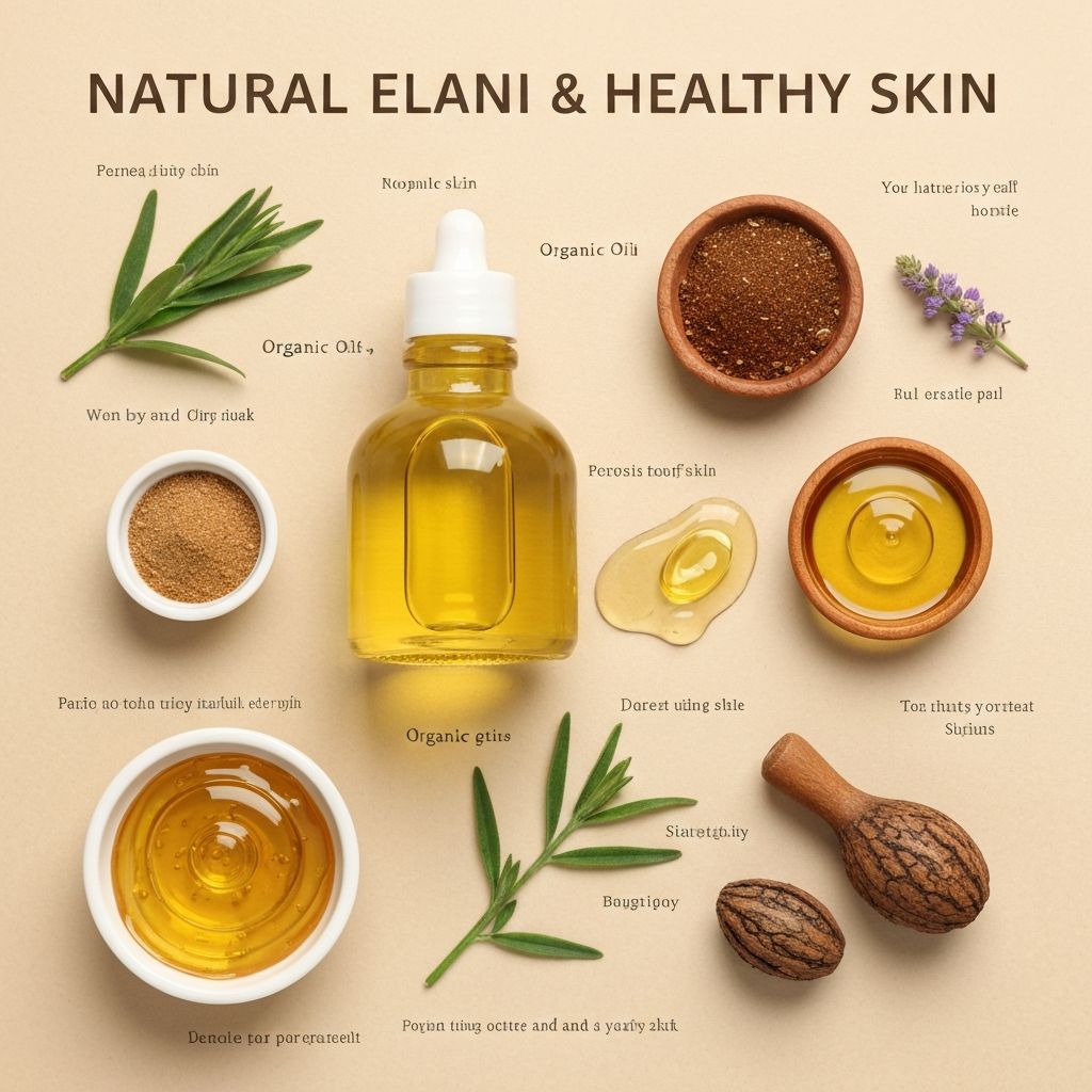 Natural skincare ingredients and healthy skin representation